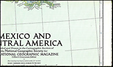 1953-3 March Map MEXICO & CENTRAL AMERICA National Geographic Single-sided (948) picture