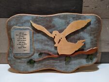 VTG Handmade Handpainted Wood Doves Wall Decor 1 John 4:7 Love  picture