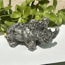 1pc Natural Flame Stone rhinoceros Quartz Figurines Gem Reiki 3.8