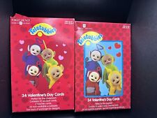 2 Vintage Boxes 1999 American Greetings 34 each Teletubbies Valentines Day Cards picture