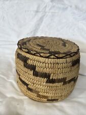 VINTAGE NATIVE AMERICAN Indian COVERED BASKET picture