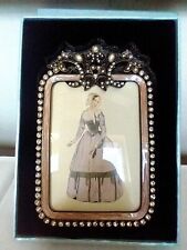 Vintage Dubarry Austrian Crystal Photo Frame Pink enamel surrounded by crystals picture