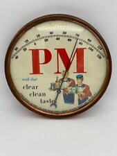 Vintage PM Whiskey Mid Century Advertising Thermometer picture