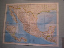 MEXICO & CENTRAL AMERICA MAP +AZTEC WORLD National Geographic December 1980  picture