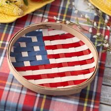 Dresden & Company WOVEN FLAG BASKET -NEW- Limited Time -D&Co Longaberger Weavers picture