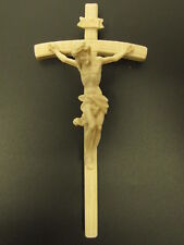 Small Wood Carved Crucifix - Beautiful Alpine Woodcarving of Christ on Cross picture