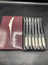 COMPLETE IN BOX 6 PC KNIFE SET-CRISTINA ITALY- DUE BUOI- TWO BULLS picture