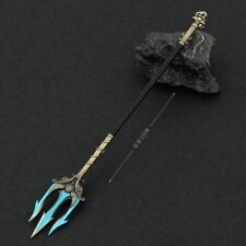 Trident Weapon Poseidon God Letter Opener Mini Keychain Aqua Action Figure Model picture