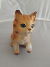 Vintage Lefton Orange Tabby Cat Kitten Figurine JAPAN #04715 picture