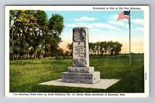 Kearney NE-Nebraska, Old Fort Kearney Monument, Antique Vintage Postcard picture