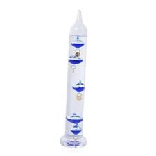 Galileo Thermometer Indoor and Outdoor Temperature with Floating Balls in Blue picture
