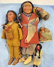 Vtg Early Skookum Indian Native American Dolls 12