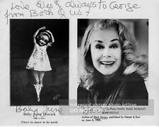 June Havoc quirky 'double' SIGNED photograph 'from both of us' Baby June Hovick picture