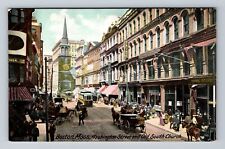 Boston MA-Massachusetts, Washington Street, Old South Church Vintage Postcard picture