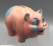Vintage Metal PIGGY COIN BANK Pig COLUMBIA HEIGHTS Minnesota STATE BANK picture