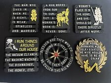 Vintage 1960's Wilton Cast Iron Trivets Sayings Amazing Condition Pick yours picture