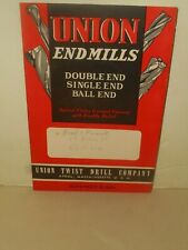 UNION TWIST DRILL Co. Athol MA 1948 End Mills Catalog & Price List Pamphlet picture