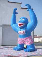 20ft Inflatable Blue Gorilla Advertising Promotion with Blower 220v  picture