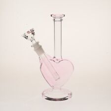 Retail Cute Pink Heart Shape Smoking Accessories Pink Glass Hookah Bong picture