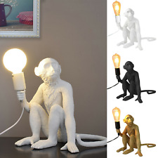 Vintage Monkey Table Desk Lamp Living Light E26 Resin Simian Lighting Fixture picture