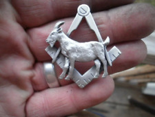 freemason riding the goat masonic pin picture