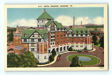 Hotel Roanoke Roanoke Virginia Vintage White Border Postcard E1 picture