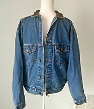 Vintage Mens Marlboro Country Store Denim & Leather Jean Trucker Jacket Size Med picture