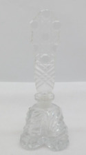 Vintage Crystal Glass Perfume Bottle w/ Tall Applicator Stopper TF23 picture
