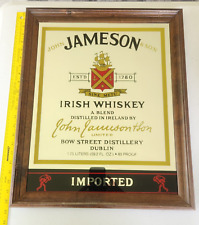 Large John JAMESON IRISH WHISKEY Limited Wood Framed Bar MIRROR 22.5