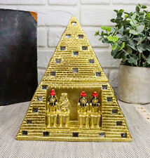 Ebros Egyptian Mirror Pyramid Eye of Horus Hinged Jewelry Box Figurine Statue picture