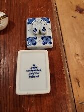 Delft Hndpainted Holland Trinket Box Clogs picture