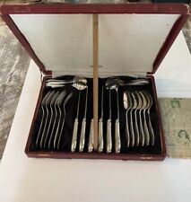Vintage Japanese Stainless Steel Flatware Set, Sanei Kinzoku Co. 24 Pieces picture