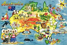 Map Of Australia - Richard Galbraith Postcard picture