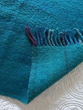Vintage Handwoven Wool Throw 48x67 Fringe Beautiful Colors picture