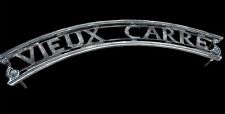 4 Foot vintage metal arch sign Vieux Carre New Orleans French Quarter VG Patina picture