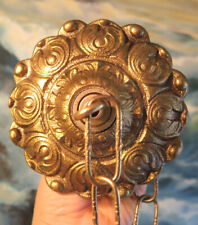 Canopy Lamp Chandelier Part Vintage Spelter gold tone cast metal ornate picture