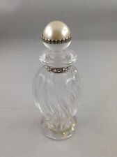 Lead Crystal Swirl Perfume Bottle, Czech Republic MCM Collectible picture