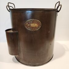 Vintage GEO. FOWLER LEE & CO Twin Handled Boiler Steamer Metal Cooking Pot w/Lid picture