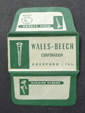 Vintage Razor Blade WALES BEECH CORP - RARE -  One Wrapped Blade picture