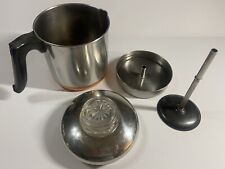 Vintage Revere Ware 1801 4 Cup Stove Top Camping Coffee Pot Copper Clad picture