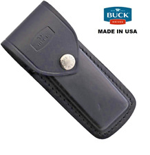 Buck 110 pocket knife Black Leather Sheath hunter Lockback LEGACY COLLECTION picture