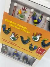Vintage Global Amici Chicken Clutch Swizzle Sticks picture