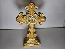 Gold Jeweled Cross Statue picture