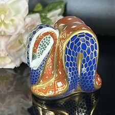 Vintage Royal Crown Derby Porcelain Paperweight Snake Shaped C1988 3”H picture