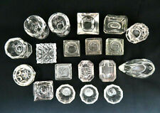 19 Lot  Salt Dishes  Antique Vintage Assorted Clear Cut Pressed Glass Open Salts picture