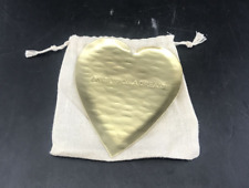 Creative Co-op Brass Trinket Tray Dish Heart shaped 4-1/2” L Once Upon A Dream picture