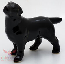 Porcelain Figurine of the black Labrador Retriever dog picture