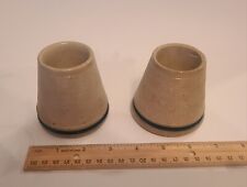 Pair Of Two Antique Salt Glazed Stoneware Match Holder and Striker picture