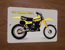 1980 Yamaha YZ 250 Motocross Motorcycle Dirt Bike 8x12 Metal Wall Sign picture