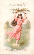 Trade Card Humphreys' Witch Hazel (Lady in pink with flower) S6D-TC-1185 picture